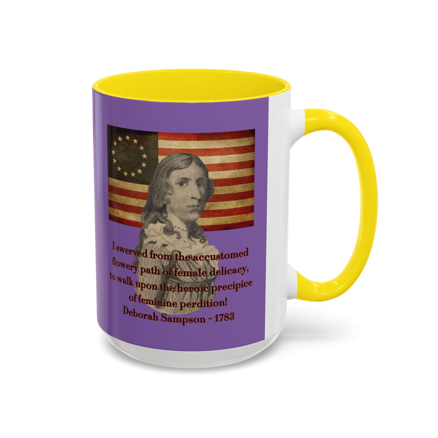 Deborah Sampson, America's Mulan Light Purple Accent Mug by theGreenDragonTavern.shop