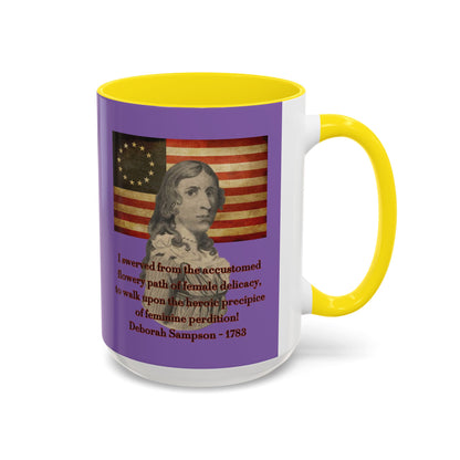 Deborah Sampson, America's Mulan Light Purple Accent Mug by theGreenDragonTavern.shop