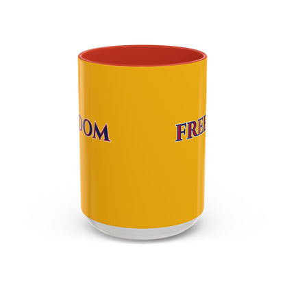 Freedom, Yellow Accent Mug by theGreenDragonTavern.shop