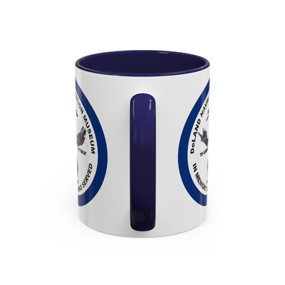 DNASM Student Art Navy Frame White Accent Mug by theGreenDragonTavern.shop
