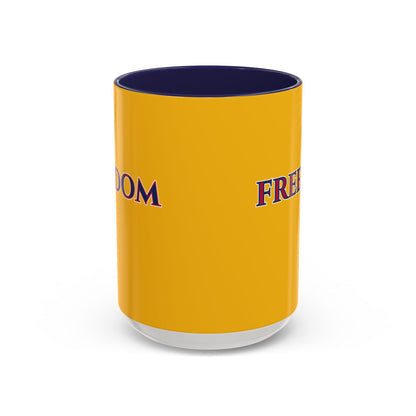 Freedom, Yellow Accent Mug by theGreenDragonTavern.shop