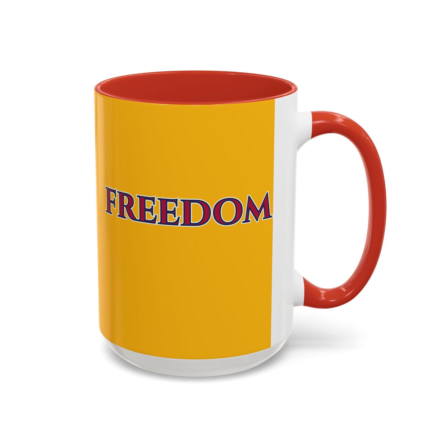 Freedom, Yellow Accent Mug by theGreenDragonTavern.shop
