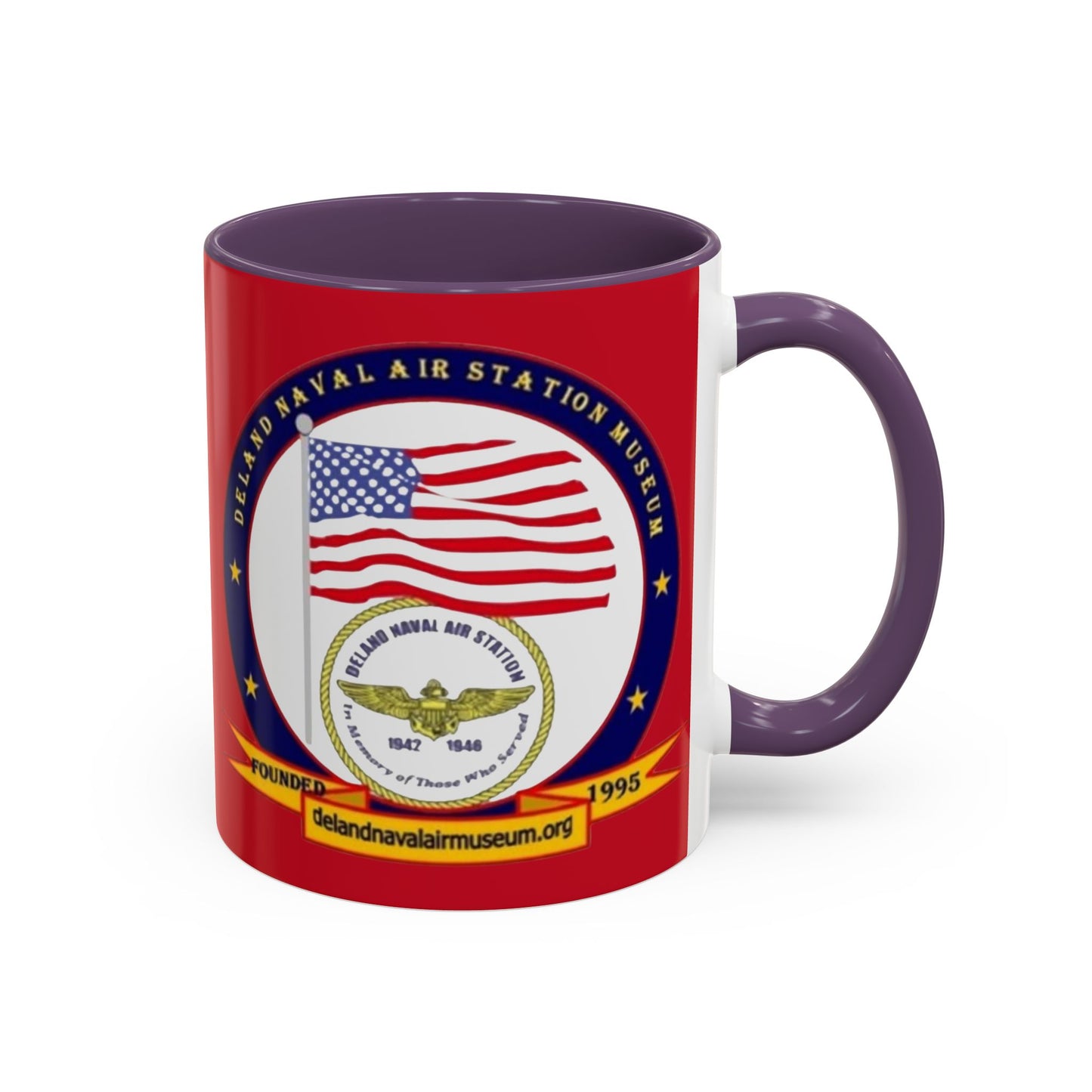DeLand Naval Air Station Museum Red Accent Mug by theGreenDragonTavern.shop