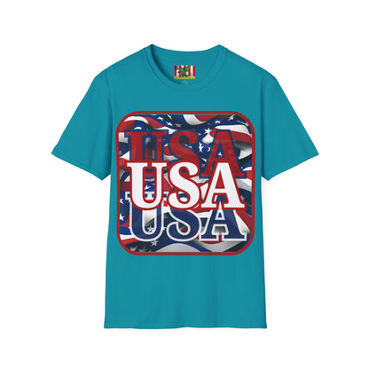 Red WHITE and Blue USA Patriot Dark colors Unisex T-Shirt by theGreenDragonTavern.shop