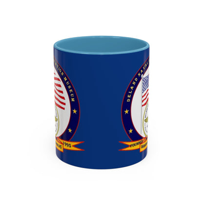 DeLand Naval Air Station Museum Blue Accent Mug by theGreenDragonTavern.shop
