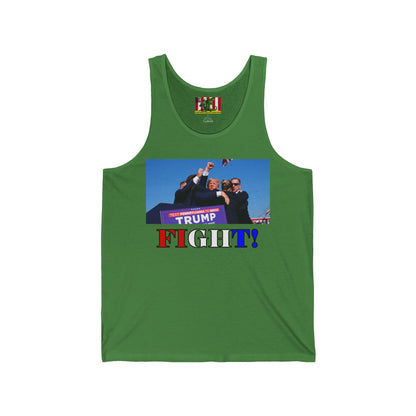 Fight! Unisex Jersey Tank Top by theGreenDragonTavern.shop