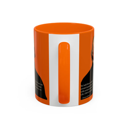 We hold these truths to be self-evident Orange Accent Mug by theGreenDragonTavern.shop