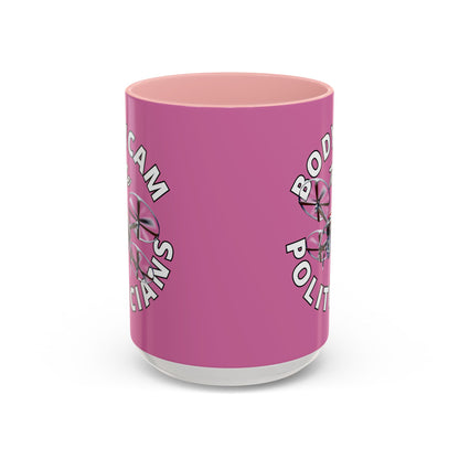 Bodycam the Politicians Drone Pink Accent Mug by theGreenDragonTavern.shop