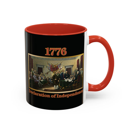 Declaration of Independence Black Accent Mug by theGreenDragonTavern.shop