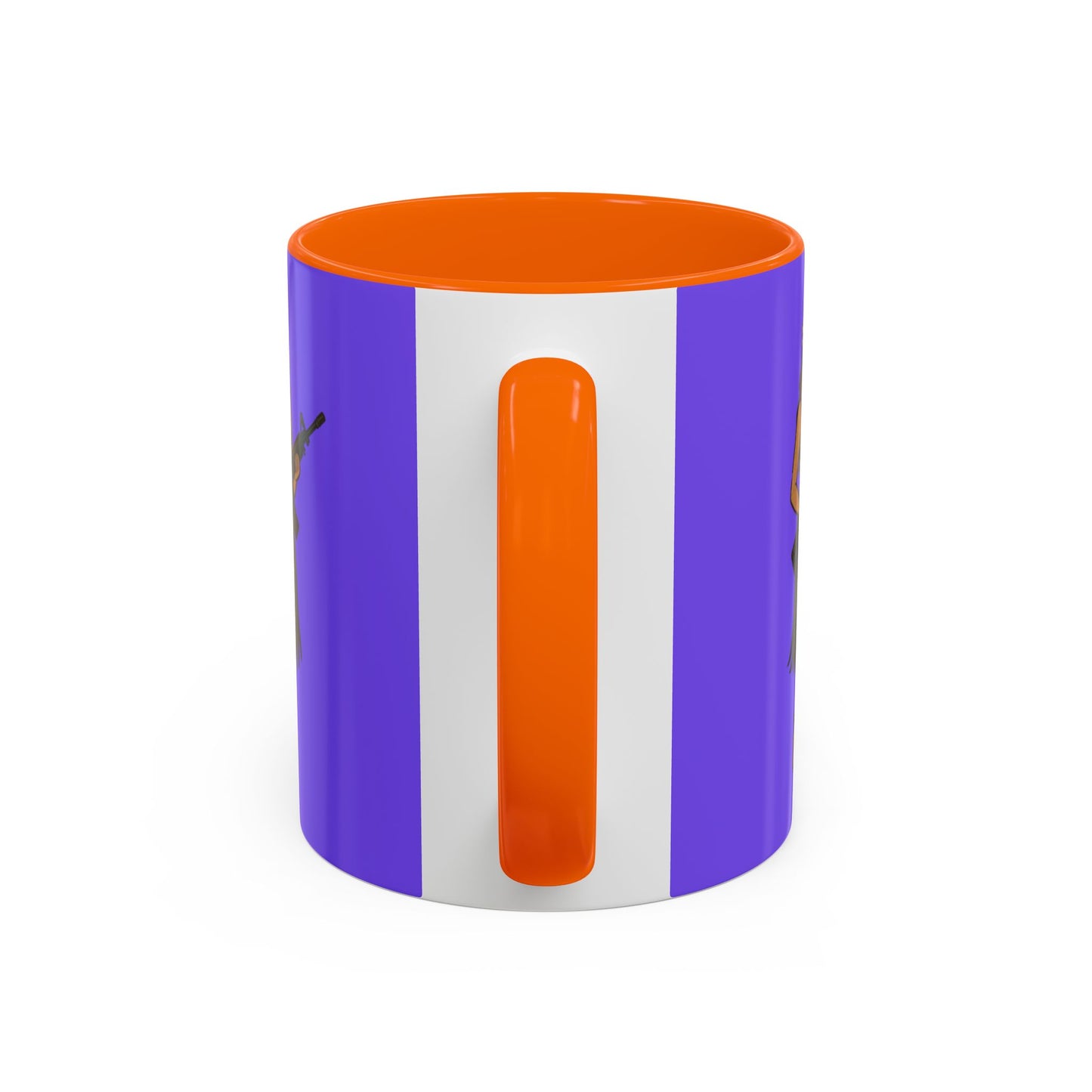 Hula Girl Packin' Heat Light Purple Accent Mug by theGreenDragonTavern.shop