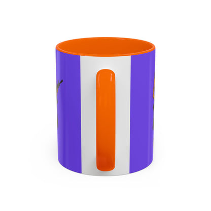 Hula Girl Packin' Heat Light Purple Accent Mug by theGreenDragonTavern.shop