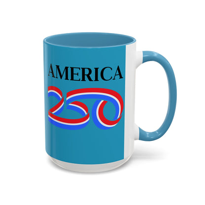 America 250 Turquoise Accent Mug by theGreenDragonTavern.shop