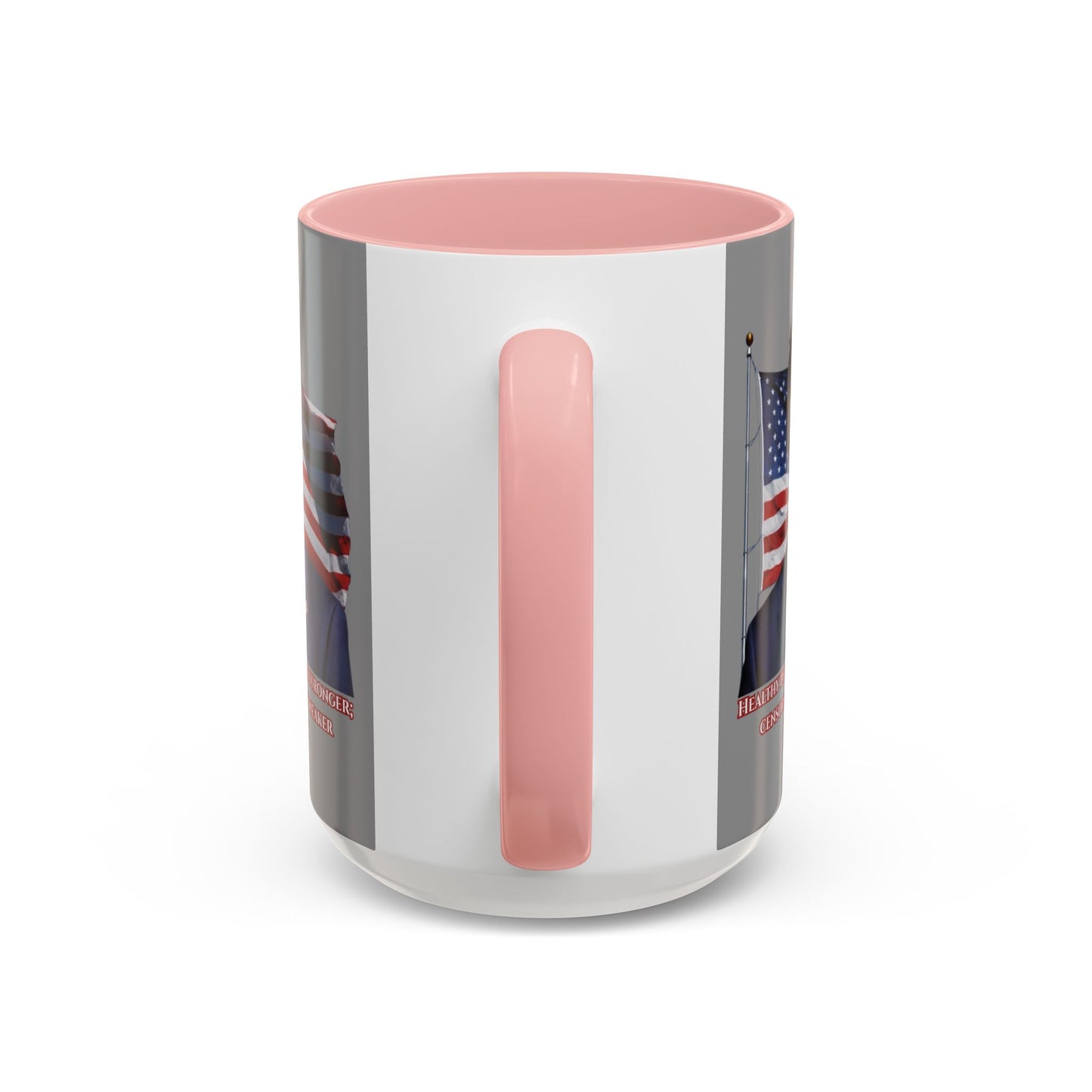 Charlie Kirk, Healthy Debate Grey Accent Mug by theGreenDragonTavern.shop