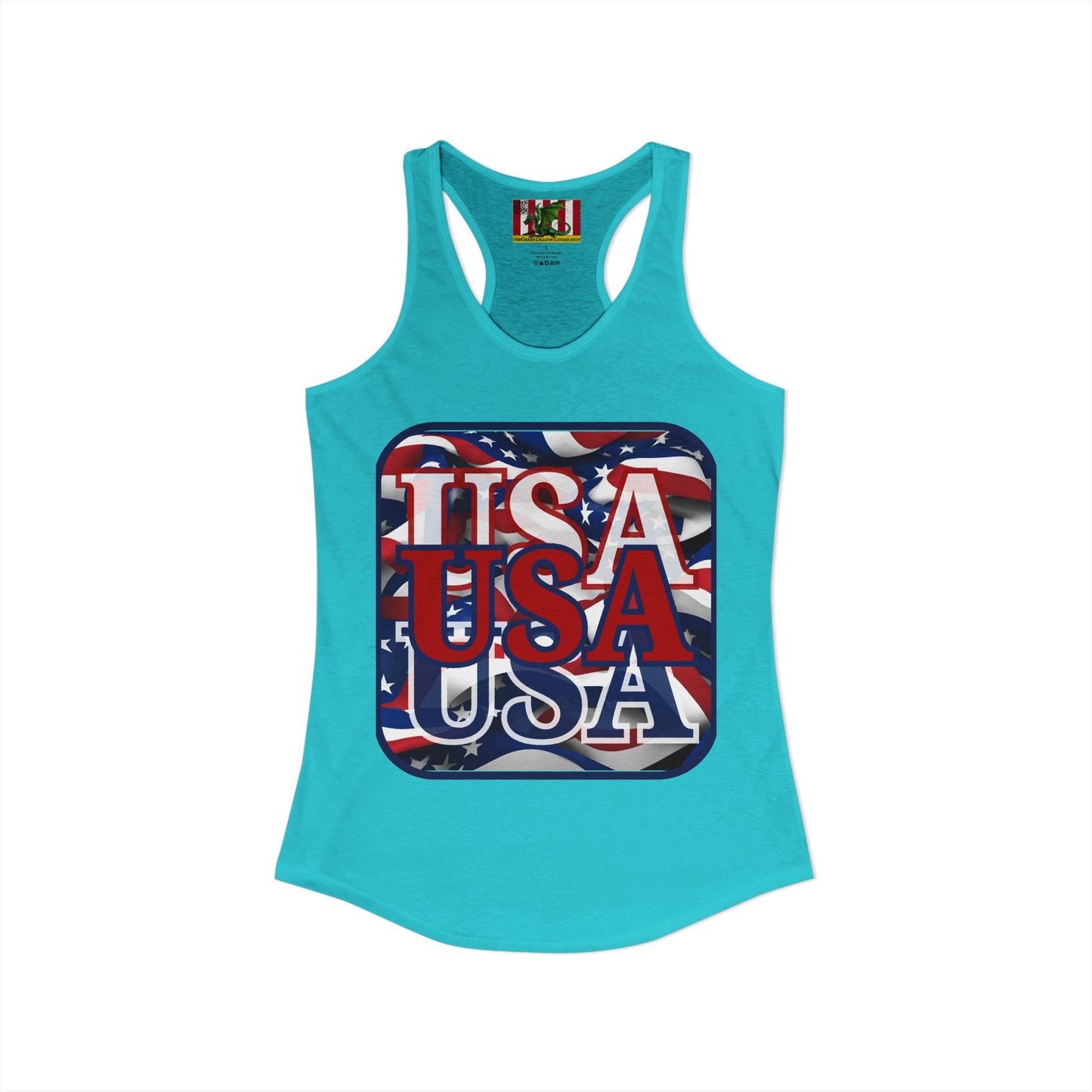 RED White and Blue USA Patriot Women's Racerback Tank Top by theGreenDragonTavern.shop