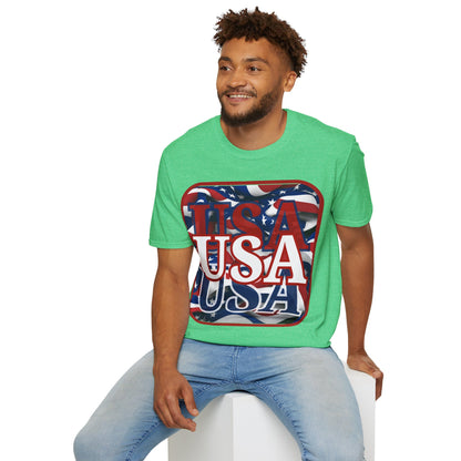 Red WHITE and Blue USA Patriot Dark colors Unisex T-Shirt by theGreenDragonTavern.shop