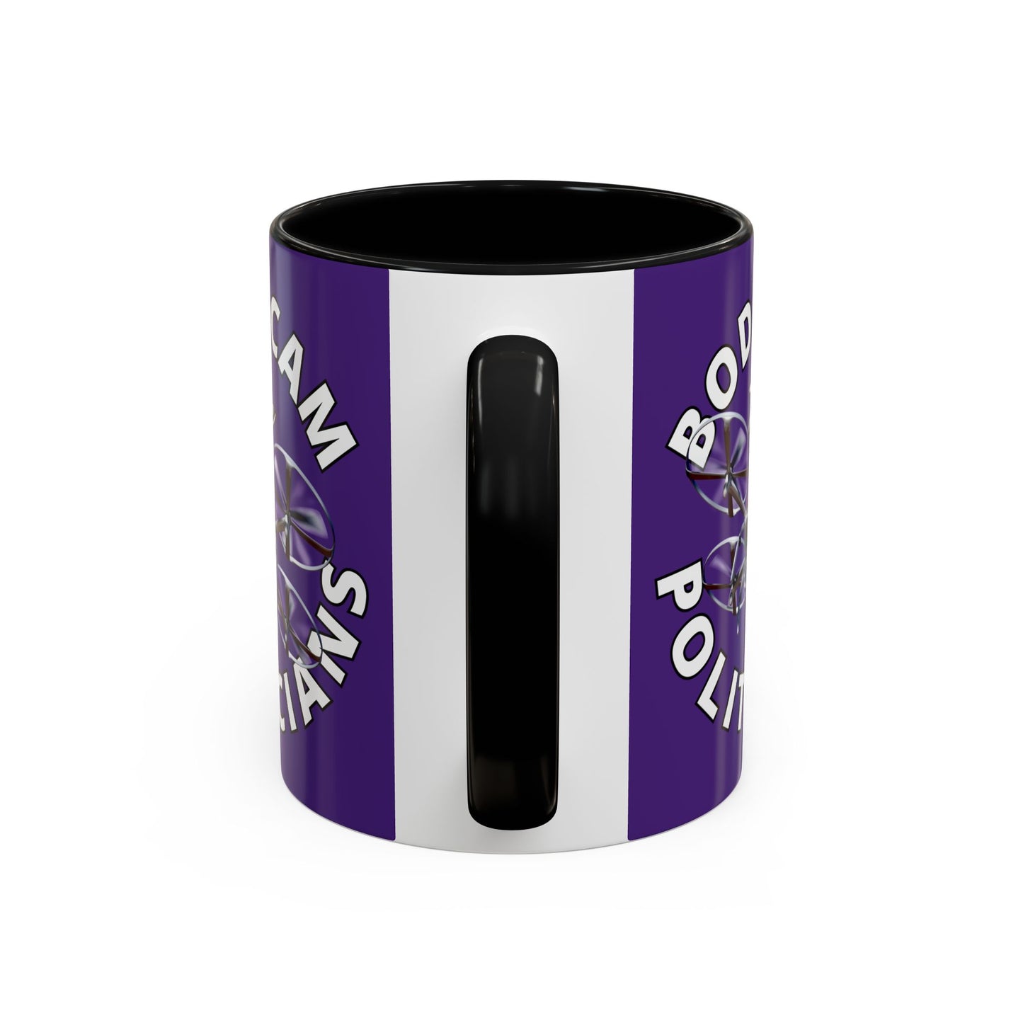 Bodycam the Politicians Drone Dark Purple Accent Mug by theGreenDragonTavern.shop