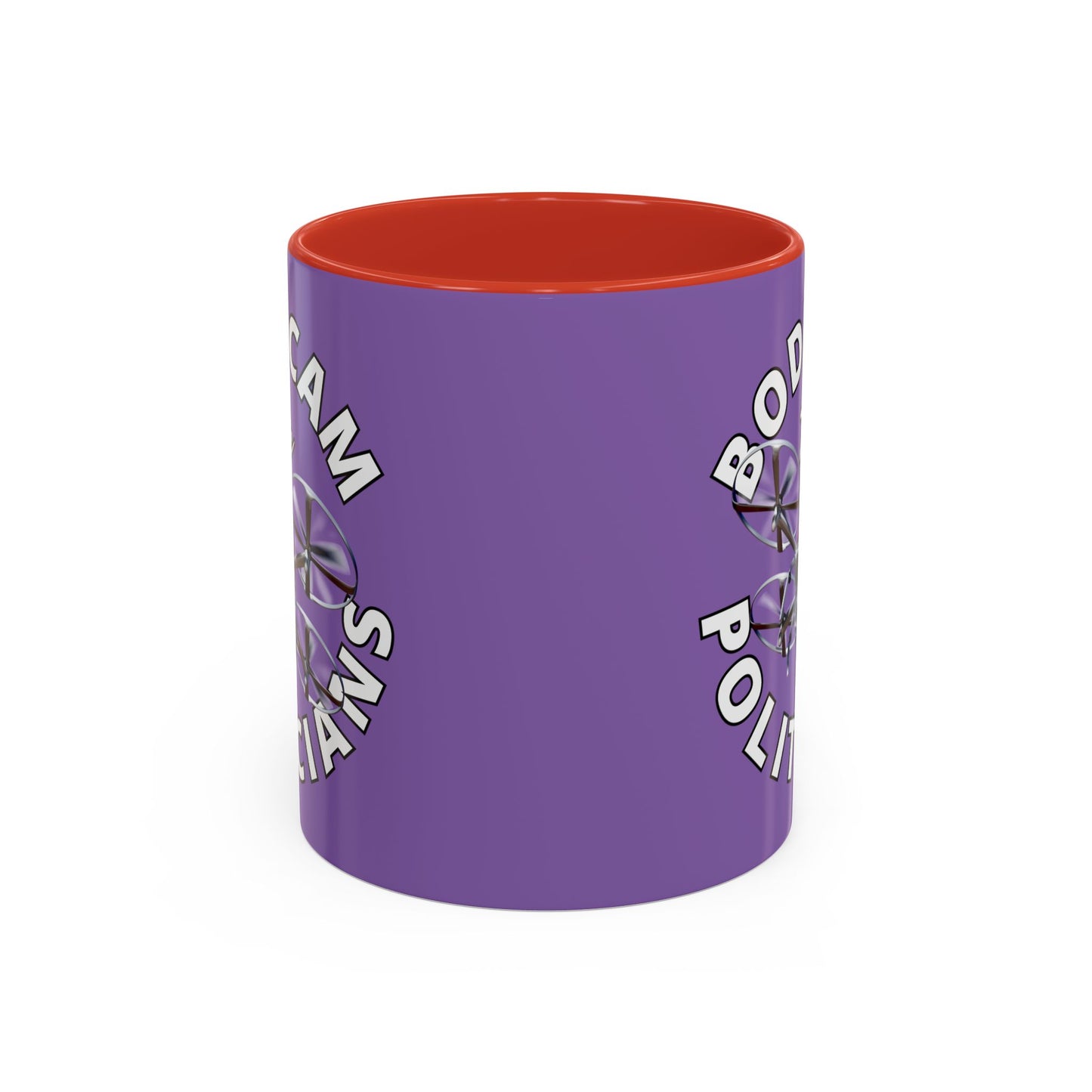 Bodycam the Politicians Drone Light Purple Accent Mug by theGreenDragonTavern.shop