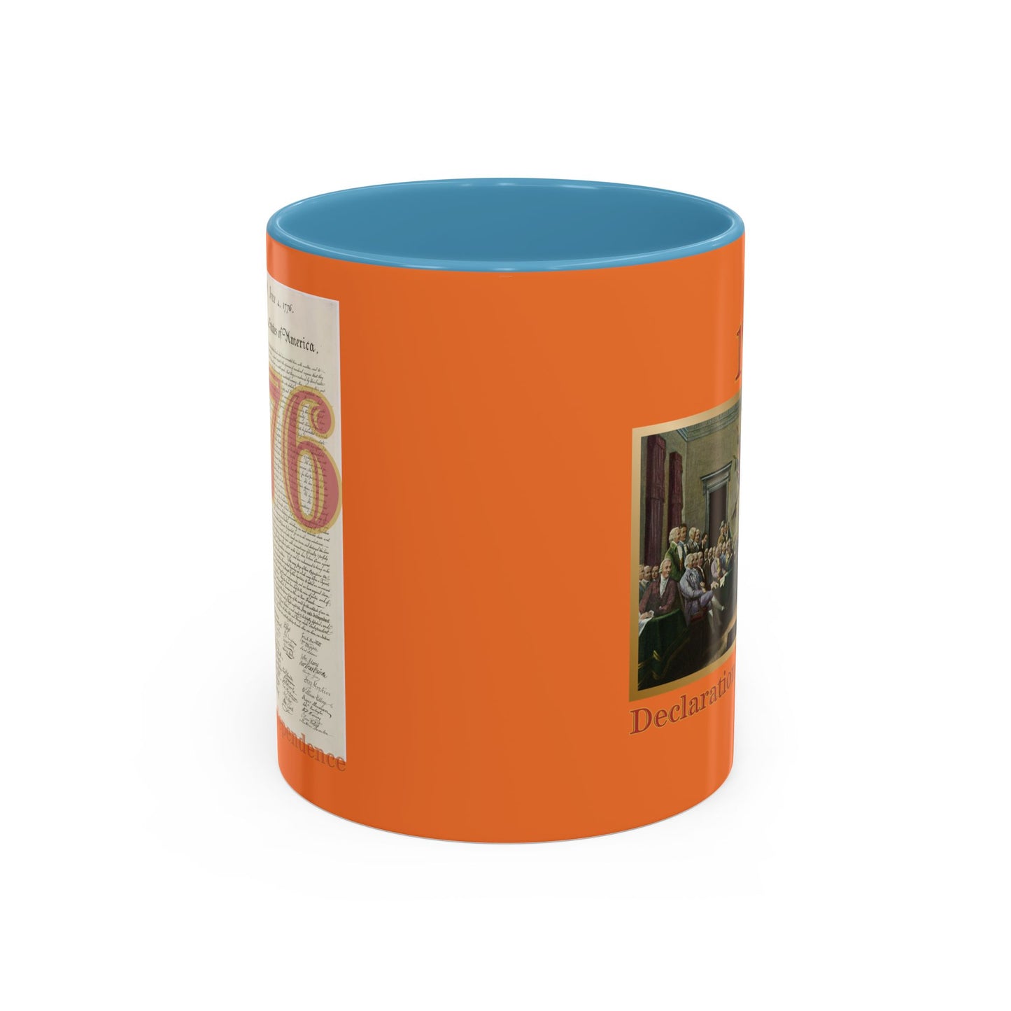 Declaration of Independence Orange Accent Mug by theGreenDragonTavern.shop