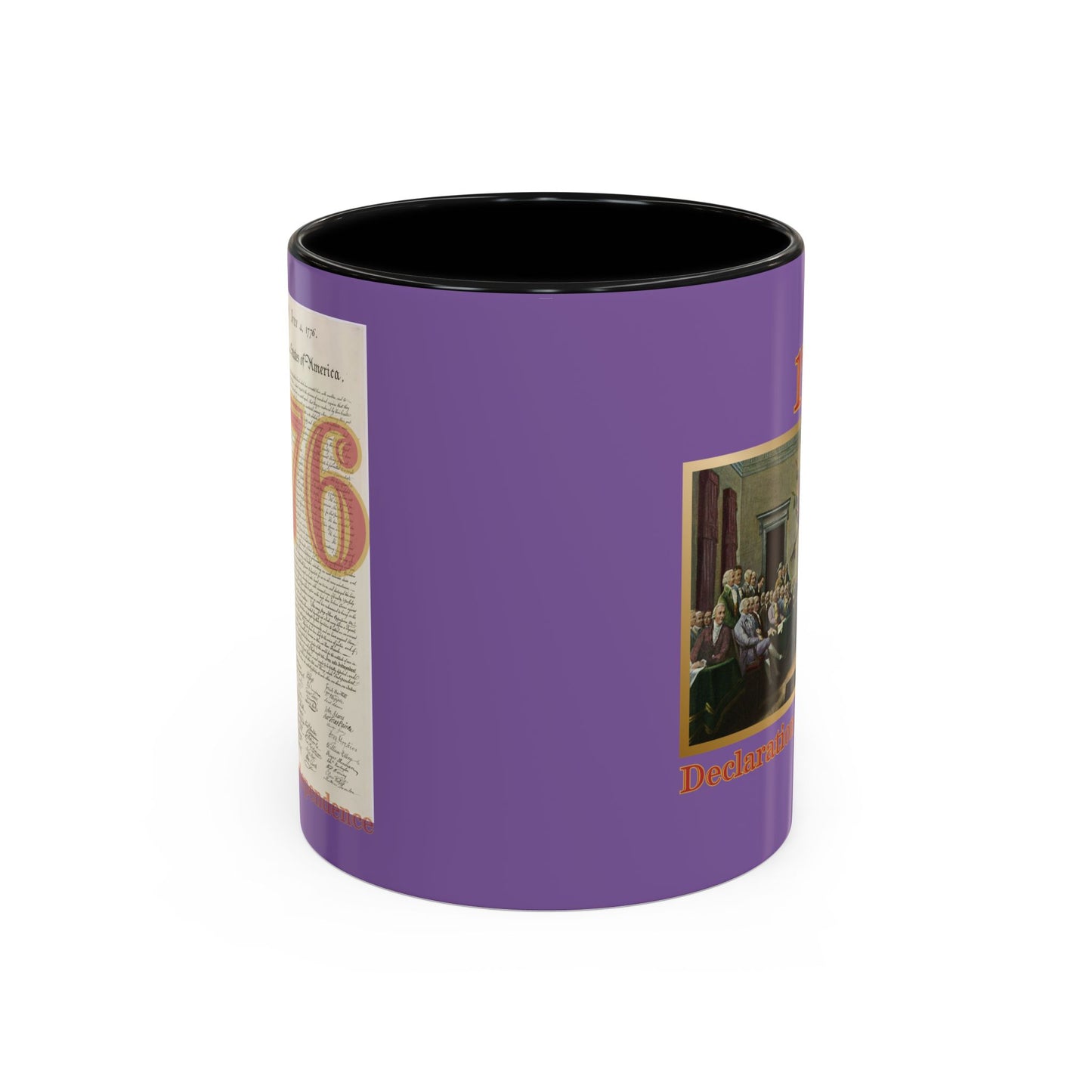 Declaration of Independence Light Purple Accent Mug by theGreenDragonTavern.shop