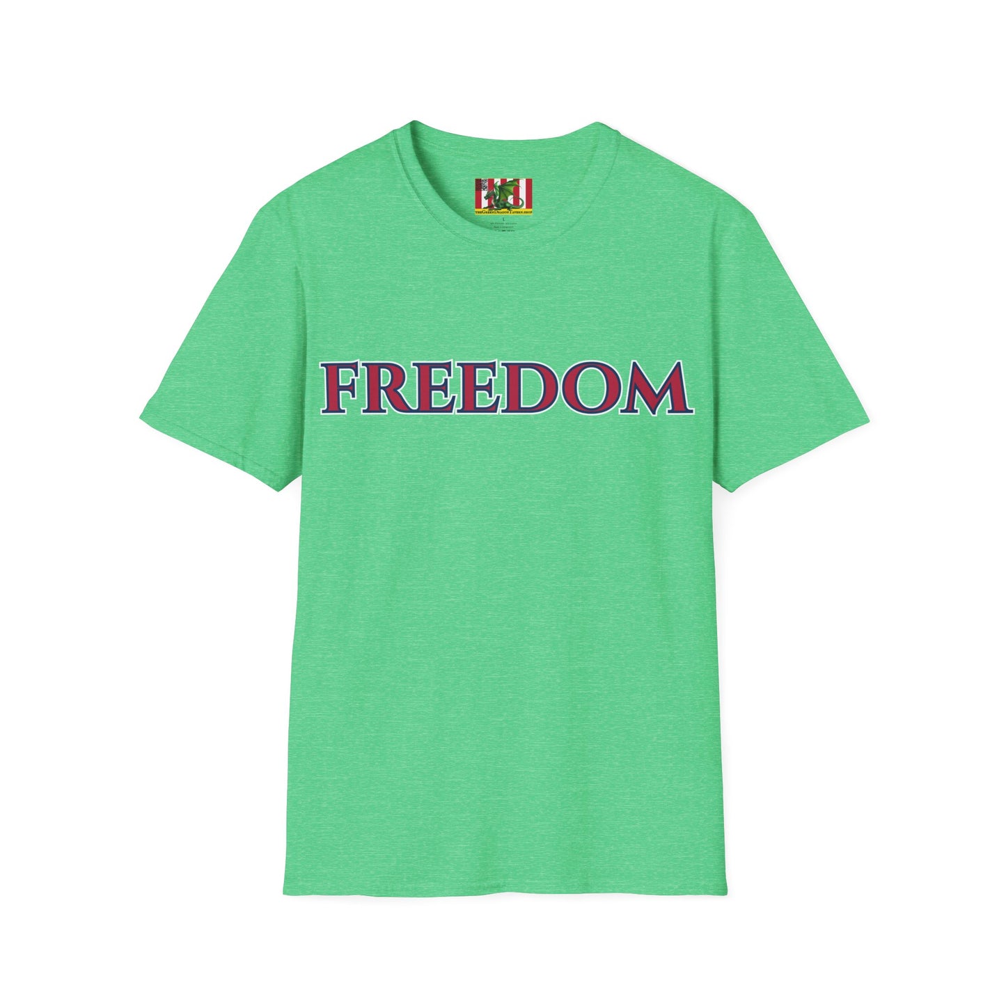 Freedom, Red font, Dark colors Unisex T-Shirt by theGreenDragonTavern.shop