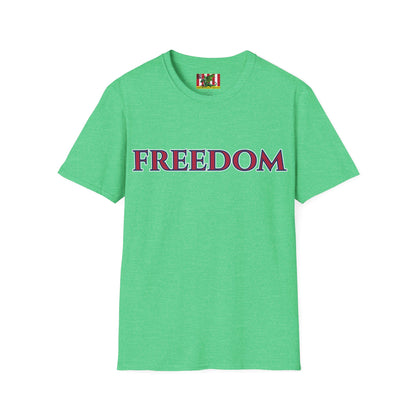 Freedom, Red font, Dark colors Unisex T-Shirt by theGreenDragonTavern.shop