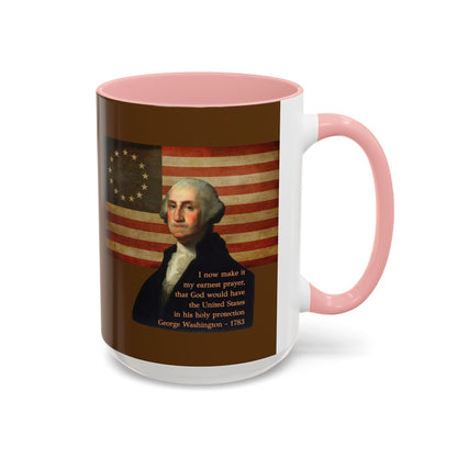 Washington's Earnest Prayer Brown Accent Mug by theGreenDragonTavern.shop