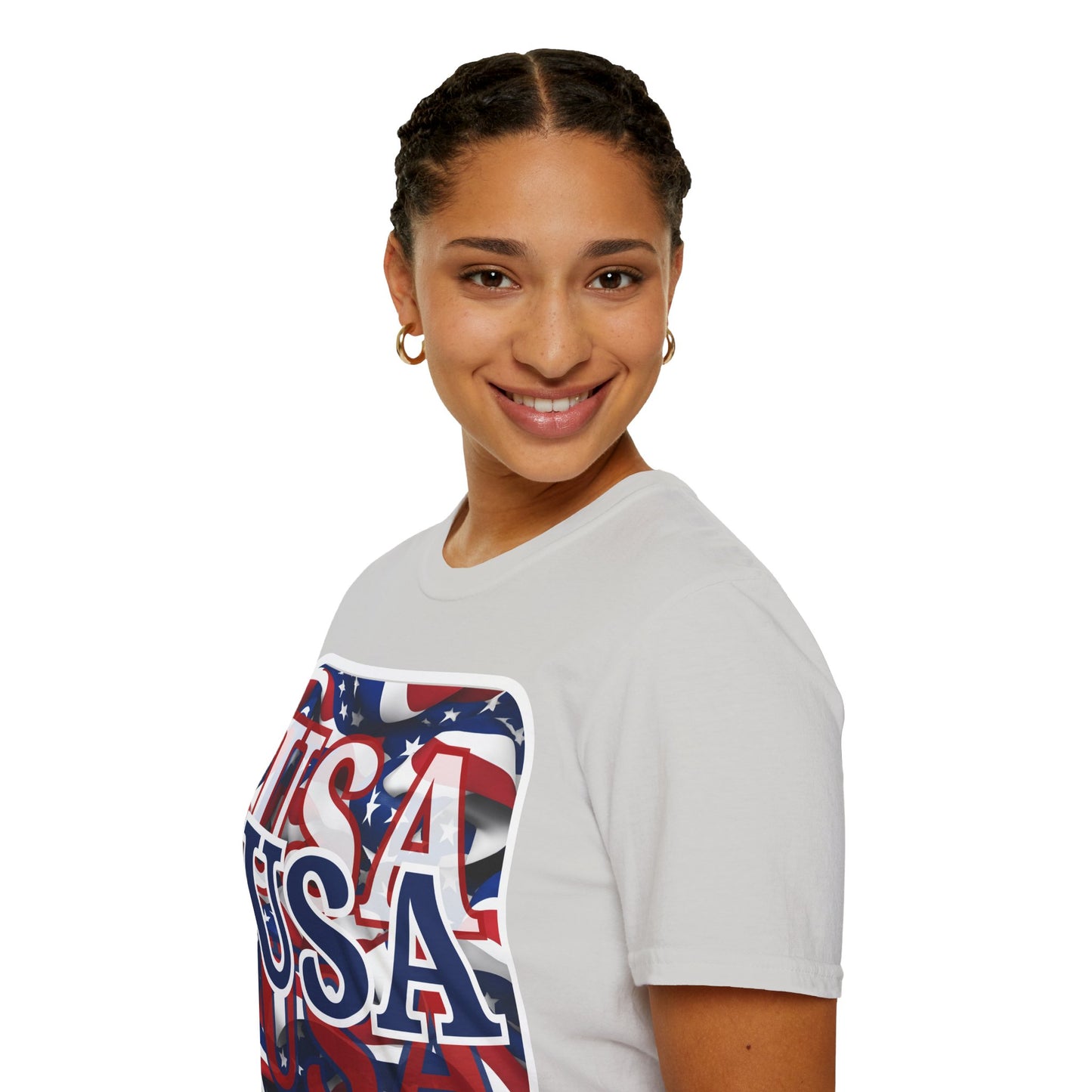 Red White and BLUE USA Patriot Light colors Unisex T-Shirt by theGreenDragonTavern.shop