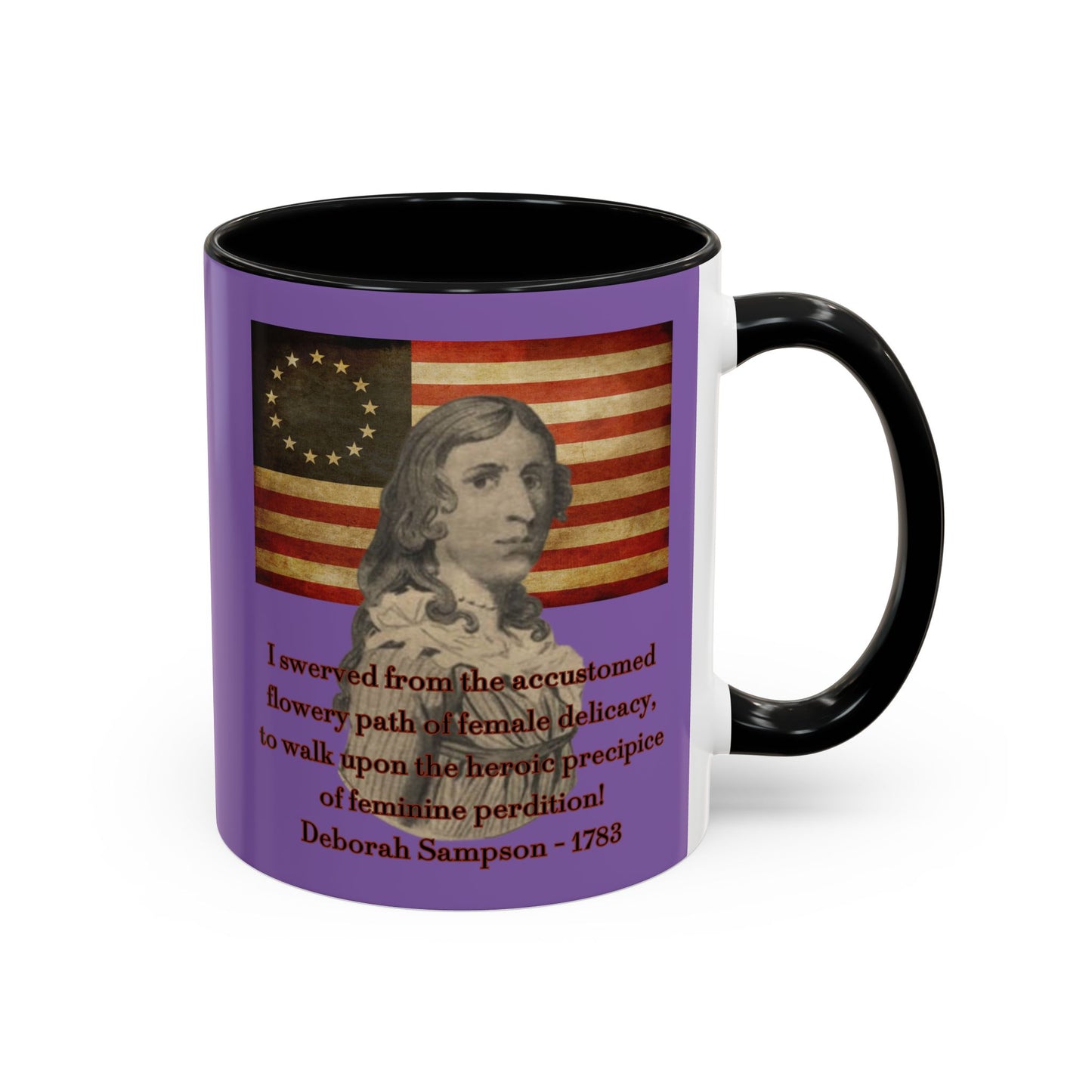 Deborah Sampson, America's Mulan Light Purple Accent Mug by theGreenDragonTavern.shop