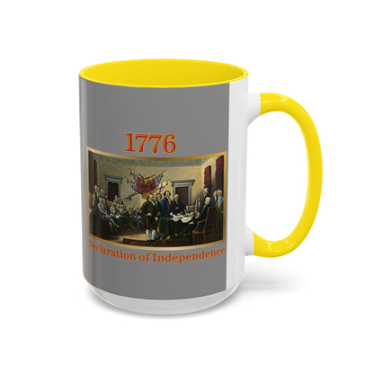 Declaration of Independence Grey Accent Mug by theGreenDragonTavern.shop
