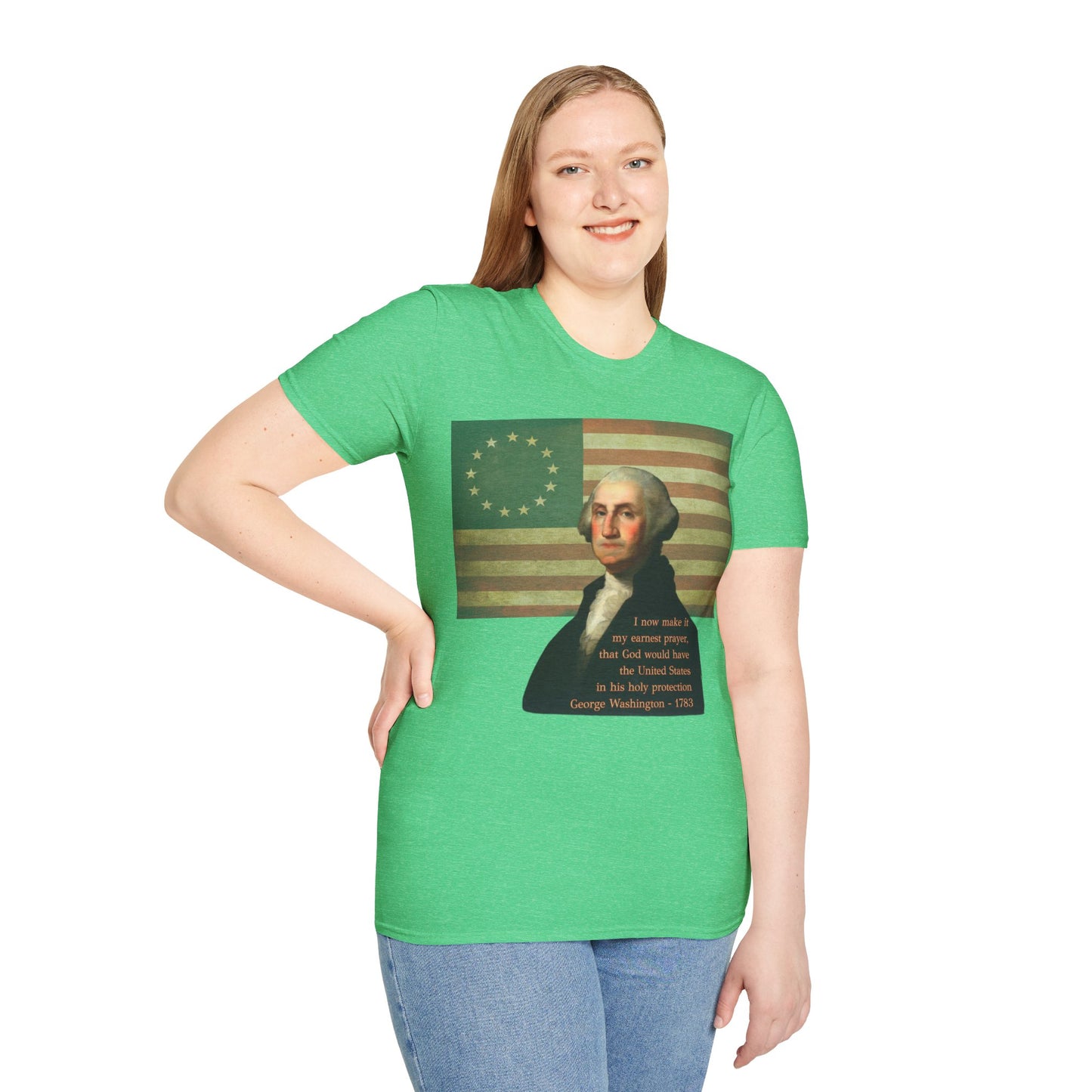 Washington's Earnest Prayer Dark colors Unisex T-Shirt by theGreenDragonTavern.shop