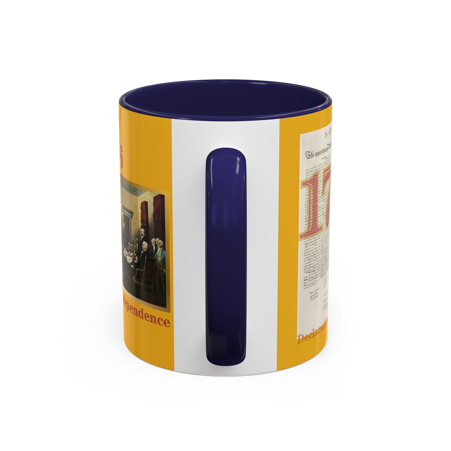 Declaration of Independence Yellow Accent Mug by theGreenDragonTavern.shop