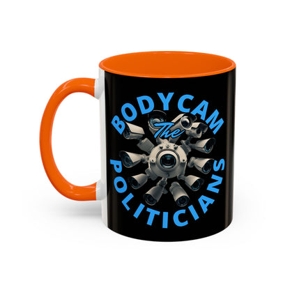 Bodycam the Politicians Cameras Black Accent Mug by theGreenDragonTavern.shop