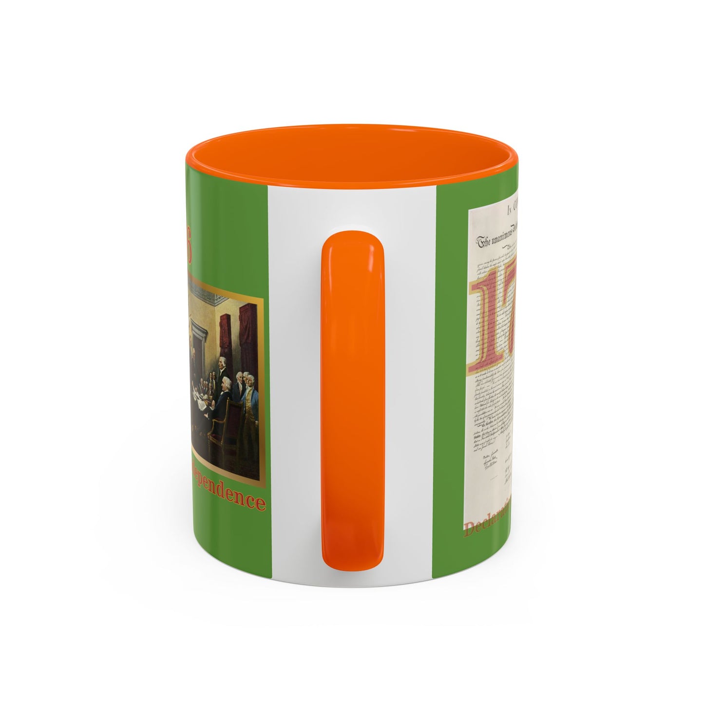 Declaration of Independence Green Accent Mug by theGreenDragonTavern.shop