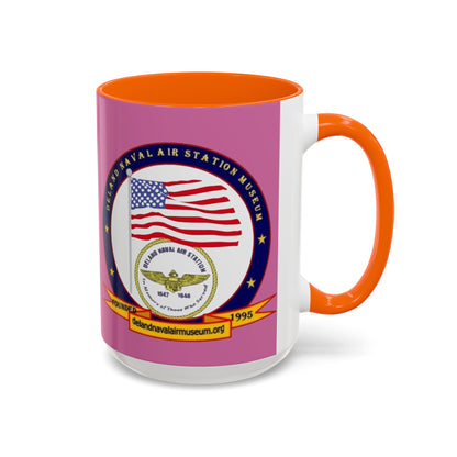 DeLand Naval Air Station Museum Pink Accent Mug by theGreenDragonTavern.shop