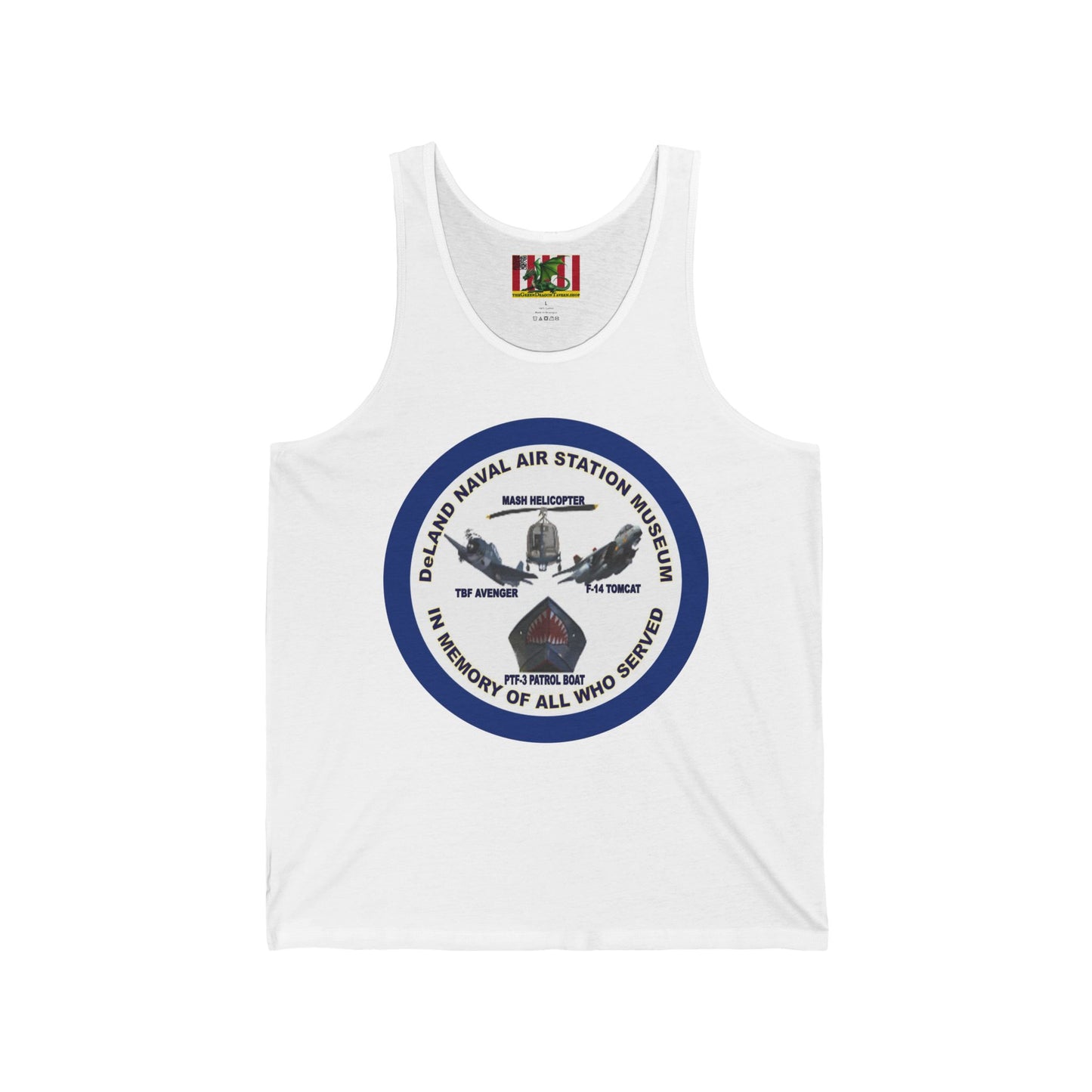 DNASM Student Art Navy Frame Unisex Jersey Tank Top by theGreenDragonTavern.shop