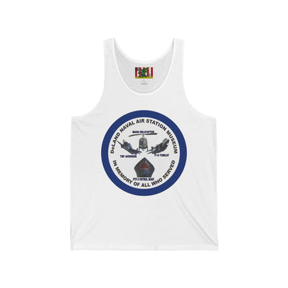 DNASM Student Art Navy Frame Unisex Jersey Tank Top by theGreenDragonTavern.shop