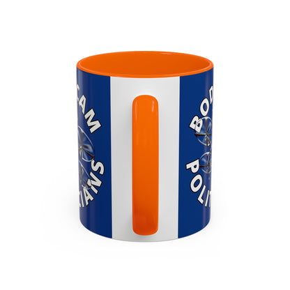 Bodycam the Politicians Drone Dark Blue Accent Mug by theGreenDragonTavern.shop