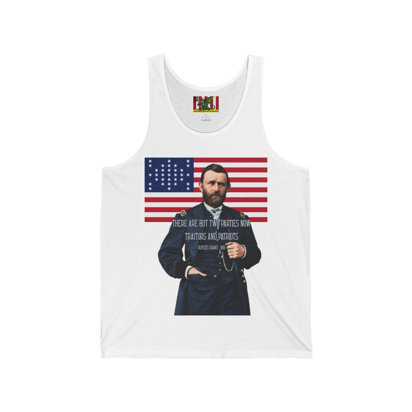 "Traitors and Patriots" Ulysses Grant Unisex Jersey Tank Top by theGreenDragonTavern.shop