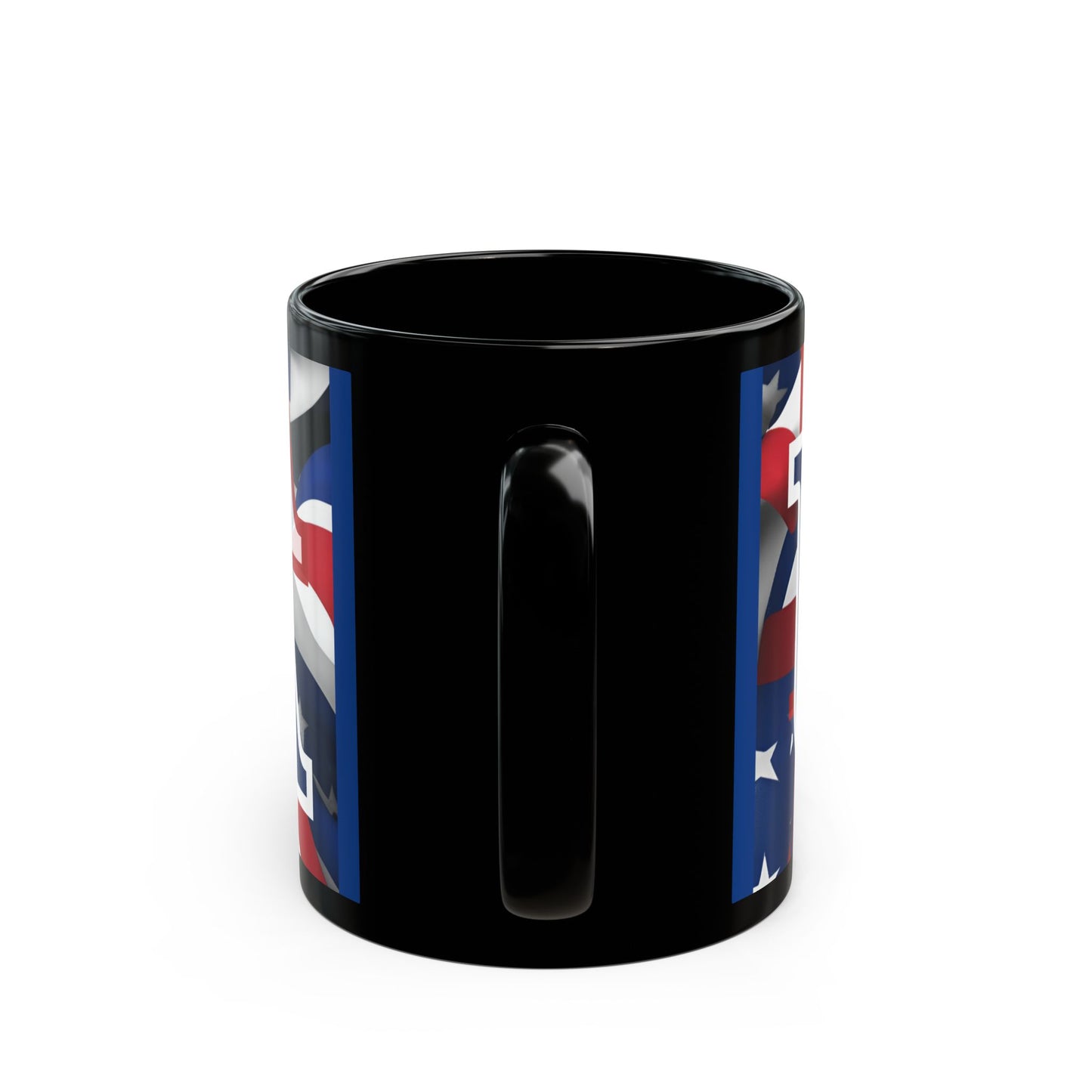 USA! USA! USA Blue font Patriot Blue Mug by theGreenDragonTavern.shop