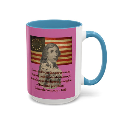 Deborah Sampson, America's Mulan Pink Accent Mug by theGreenDragonTavern.shop