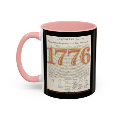 Declaration of Independence Black Accent Mug by theGreenDragonTavern.shop