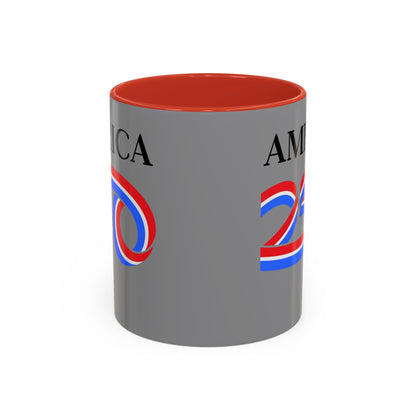 America 250 Grey Accent Mug by theGreenDragonTavern.shop