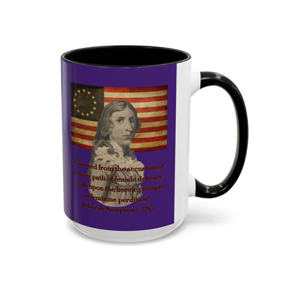 Deborah Sampson, America's Mulan Dark Purple Accent Mug by theGreenDragonTavern.shop