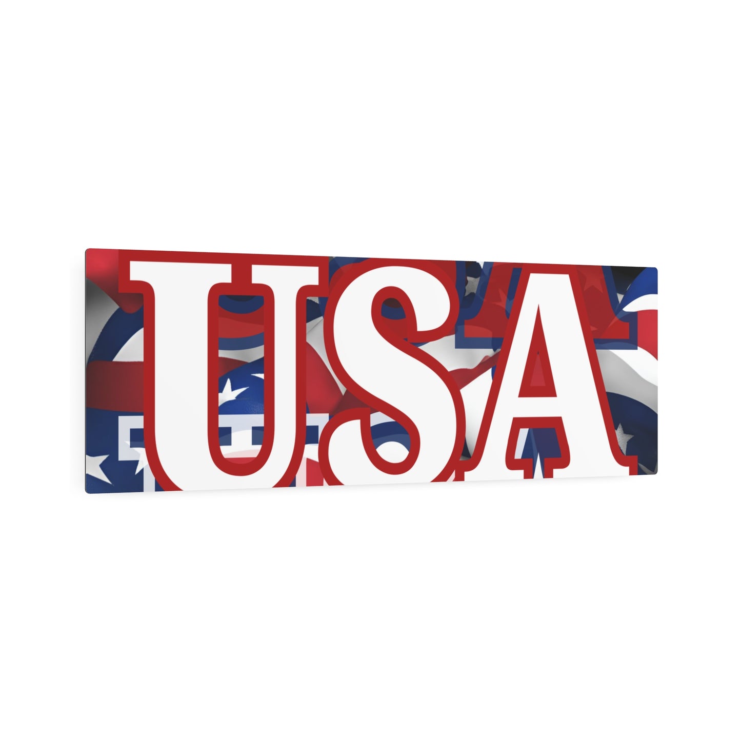 USA! USA! USA White Center Metal Art Sign by theGreenDragonTavern.shop