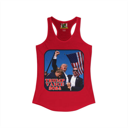 Trump and Vance 2024 Women's Racerback Tank Top by theGreenDragonTavern.shop