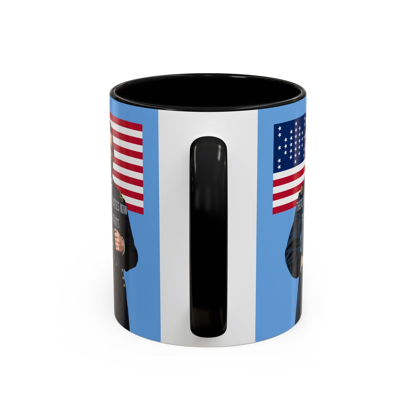"Traitors and Patriots" Ulysses Grant Light Blue Accent Mug by theGreenDragonTavern.shop