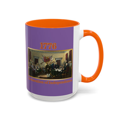 Declaration of Independence Light Purple Accent Mug by theGreenDragonTavern.shop