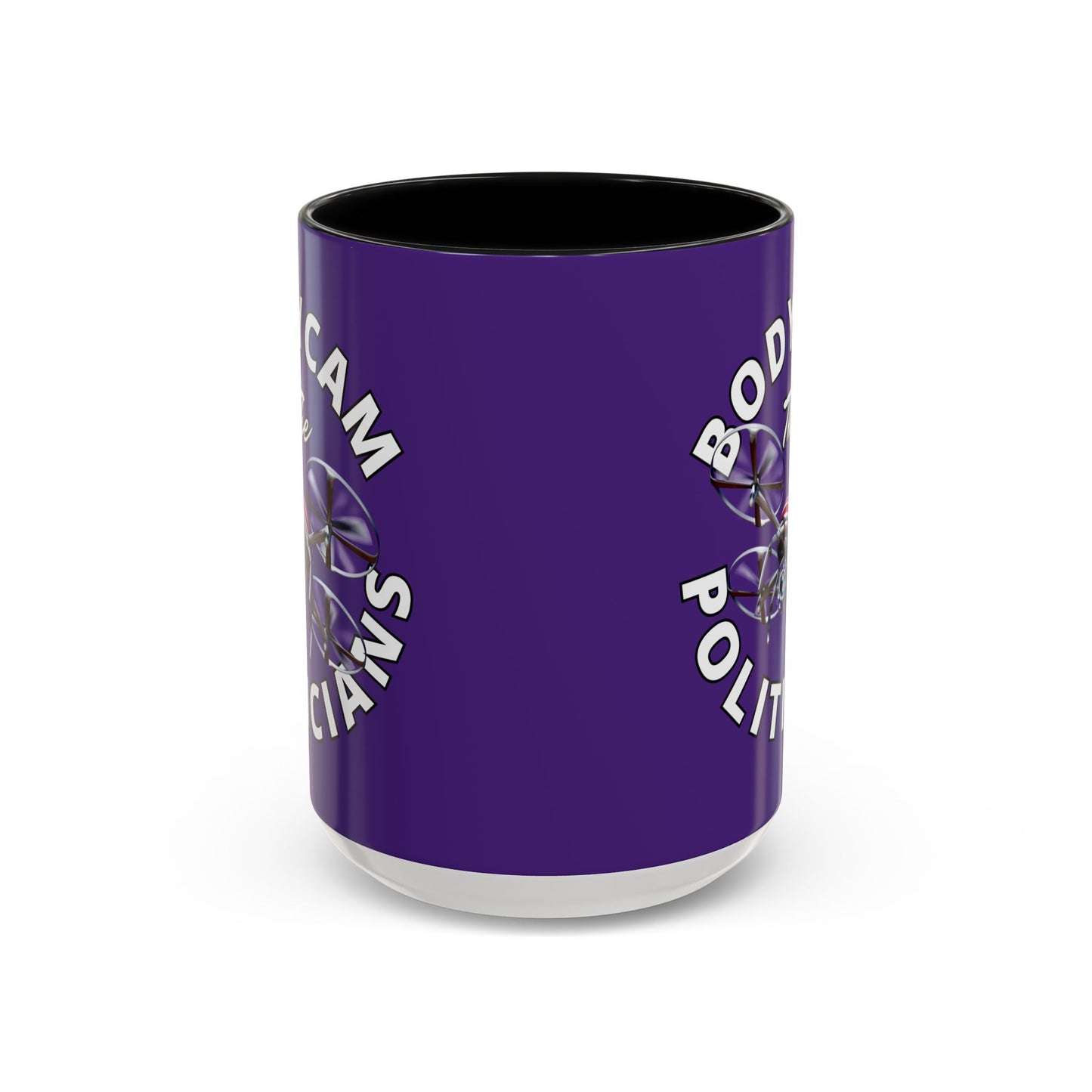 Bodycam the Politicians Drone Dark Purple Accent Mug by theGreenDragonTavern.shop