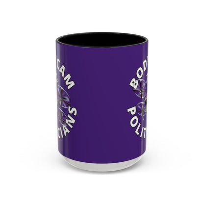 Bodycam the Politicians Drone Dark Purple Accent Mug by theGreenDragonTavern.shop