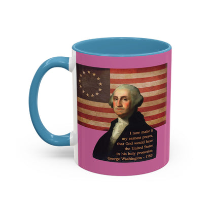 Washington's Earnest Prayer Pink Accent Mug by theGreenDragonTavern.shop